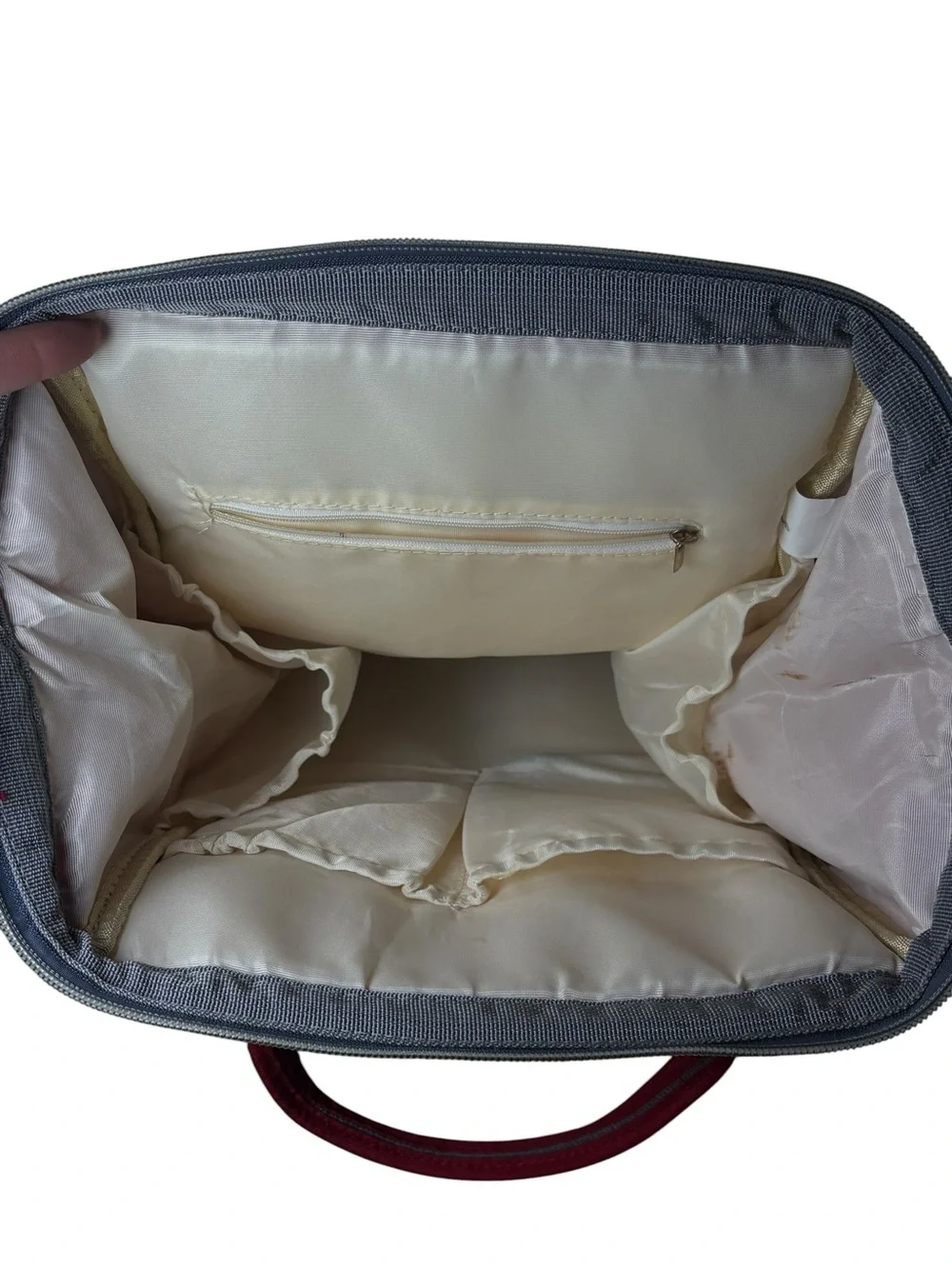 LeQueen Red Diaper Backpack Multi Pocket Baby Travel Bag